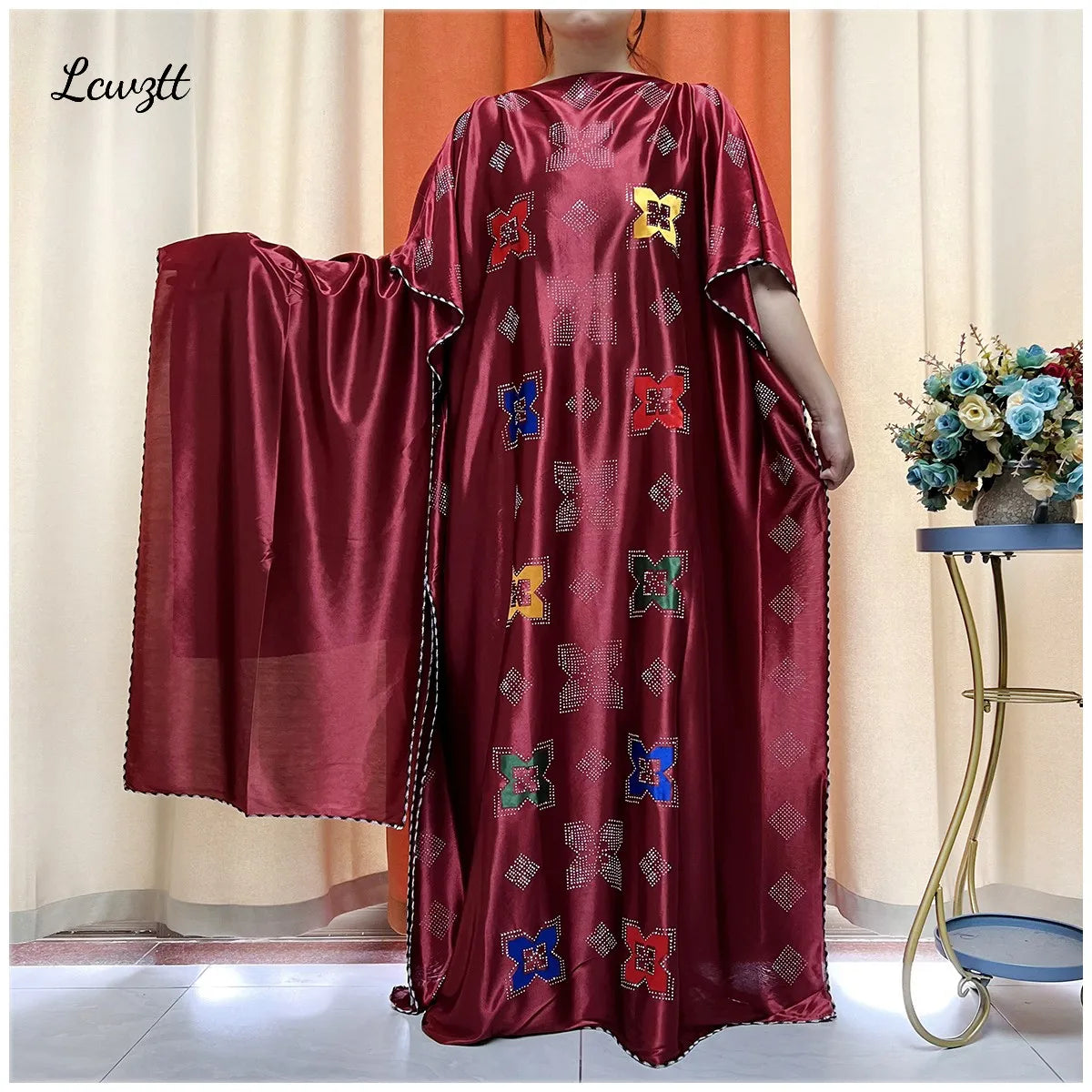 Quality Abaya For Women | Kaftan Clothing With Scarf | Women Silk Dress | MooMoo Dress For Luxury Women